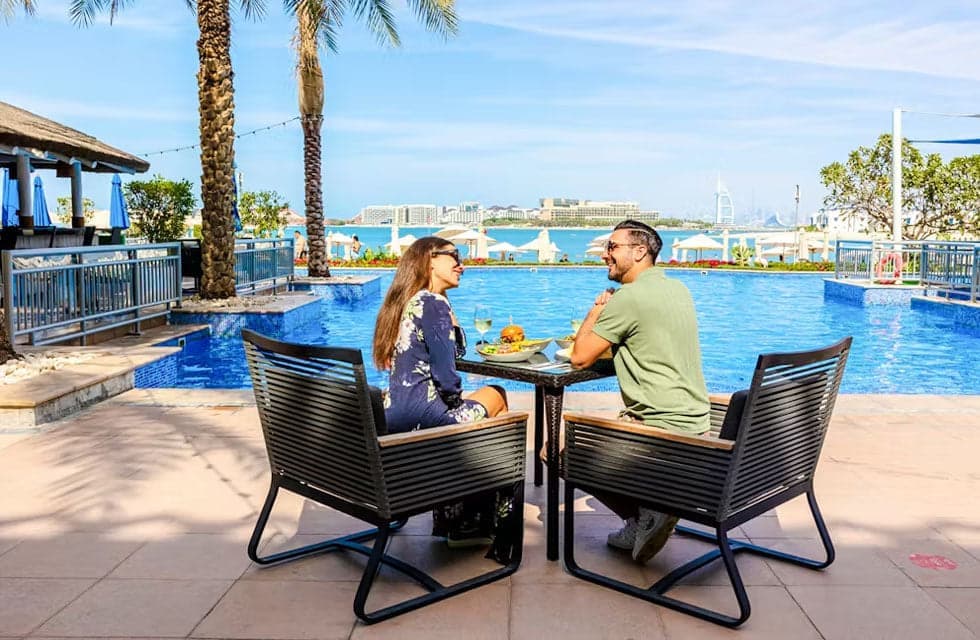 Romantic Pool and Beach Couples Escape at RIVA Beach Club, Palm Jumeirah