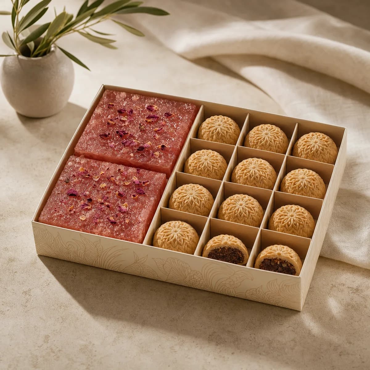 Rosewater Halwa & Maamoul Set